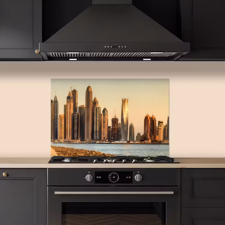 Salpicaderos de cocina - Skyline - Canal - Rascacielos — 5