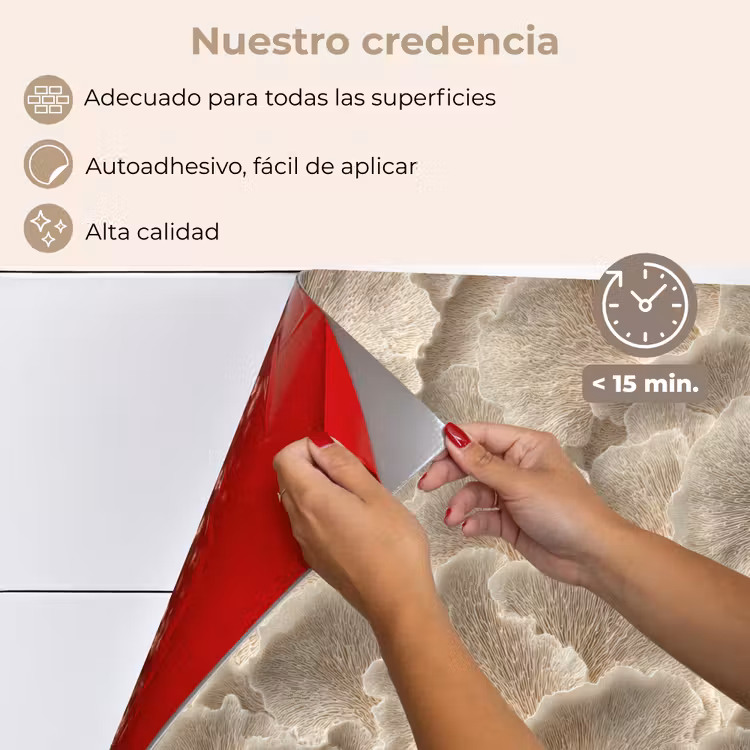 Salpicaderos de cocina - Texturas abanico - Beige - Textura fibra — 4