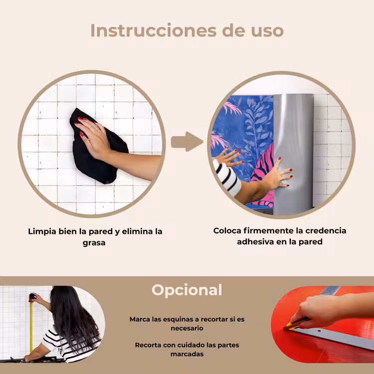 Salpicaderos de cocina - Tigre - Rosa - Hoja - Selva — 6