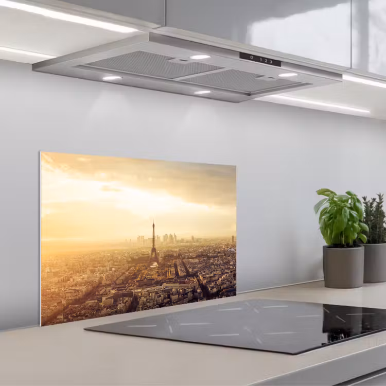 Salpicaderos de cocina - París - Skyline - Puesta de sol - Ciudades — 1