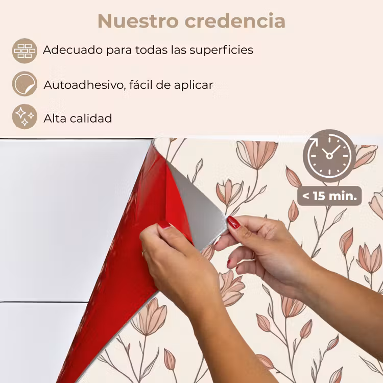 Salpicaderos de cocina - Patrón - Clásico - Rosa — 4