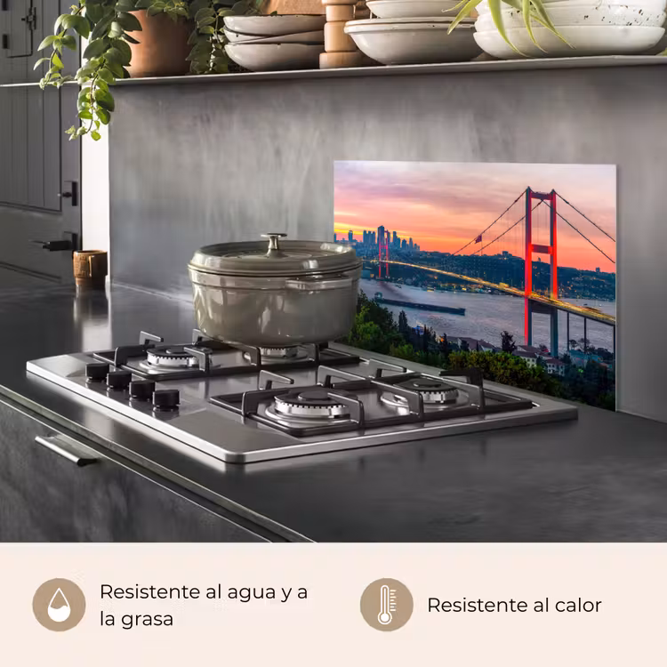 Salpicaderos de cocina - Puente - Rojo - Horizonte - Agua — 2
