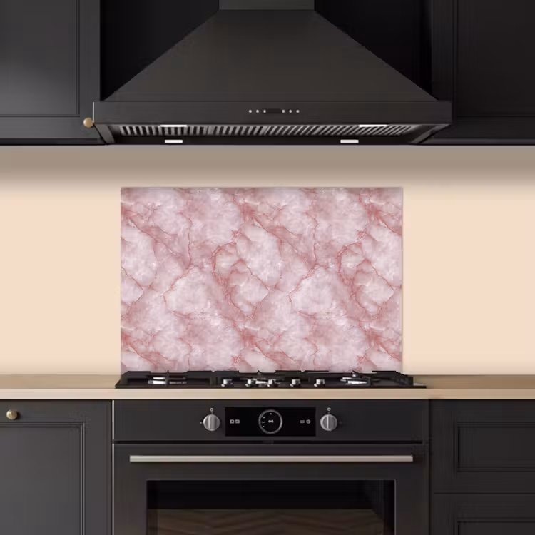 Salpicaderos de cocina - Rosa - Mármol de cuarzo - Vetas — 5
