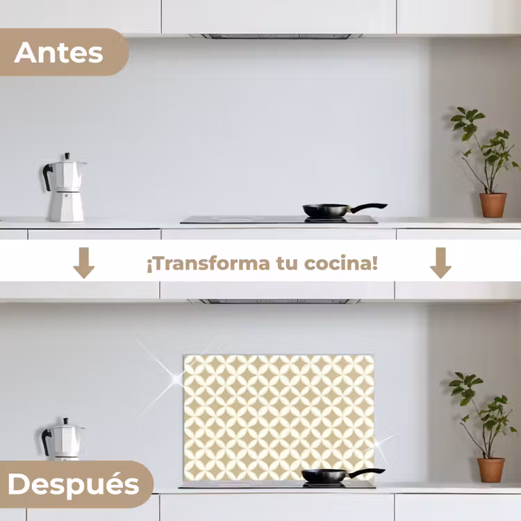 Salpicaderos de cocina - Simétrico - Motivo - Beige — 7