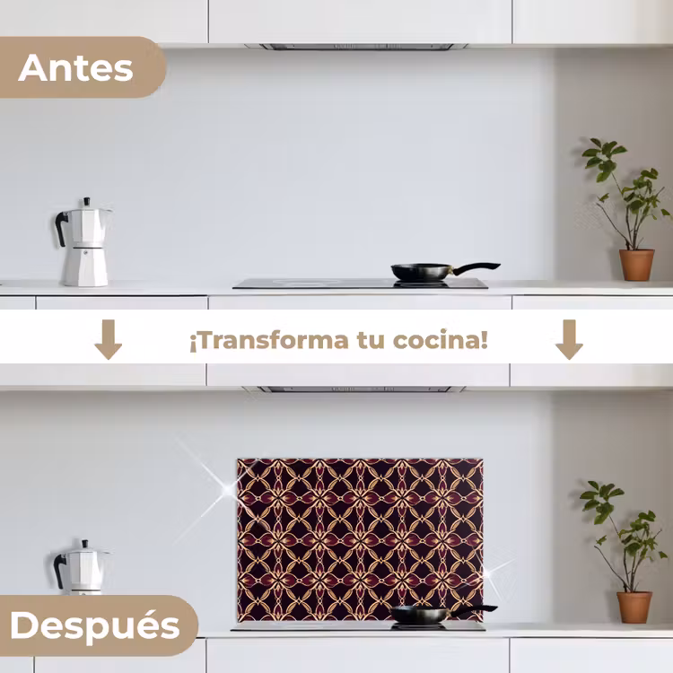 Salpicaderos de cocina - Simétrico - Teja - Borgoña — 7