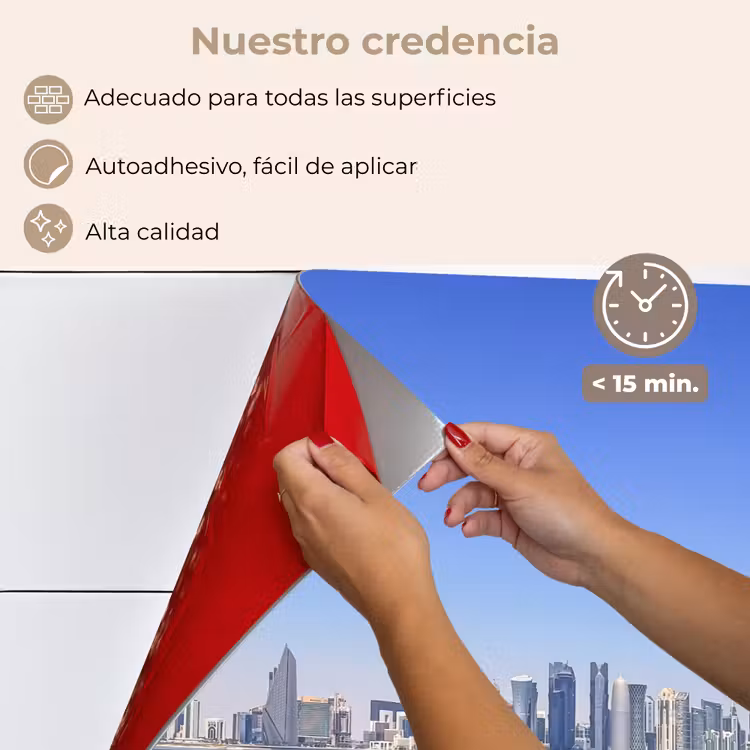 Salpicaderos de cocina - Skyline - Azul - Mar - Edificios - Ciudad — 4