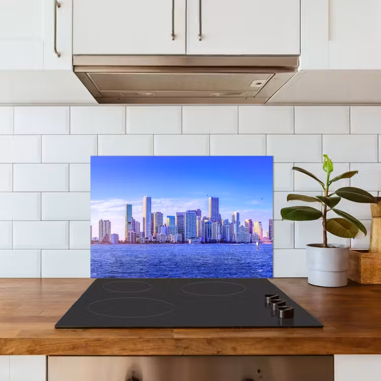 Salpicaderos de cocina - Skyline - Azul - Rascacielos - Ciudad — 3