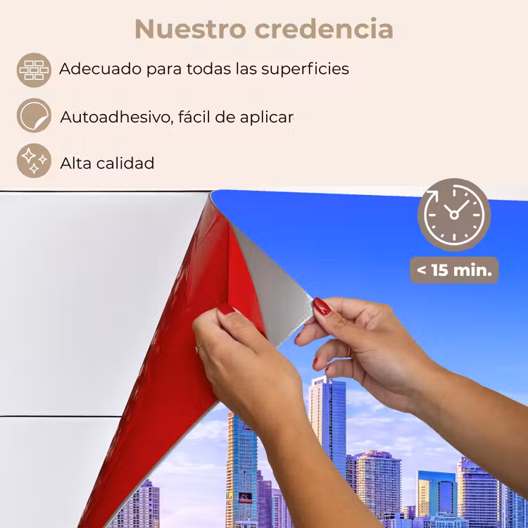 Salpicaderos de cocina - Skyline - Azul - Rascacielos - Ciudad — 4