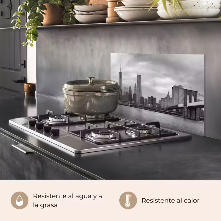 Salpicaderos de cocina - Skyline - Puente - Edificios - Incoloro — 2