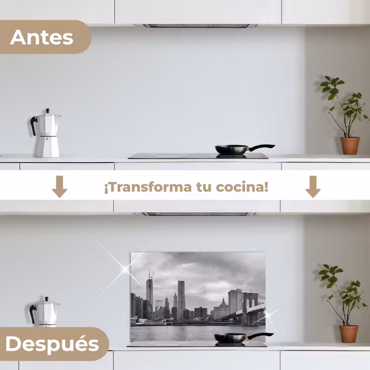 Salpicaderos de cocina - Skyline - Puente - Edificios - Incoloro — 7