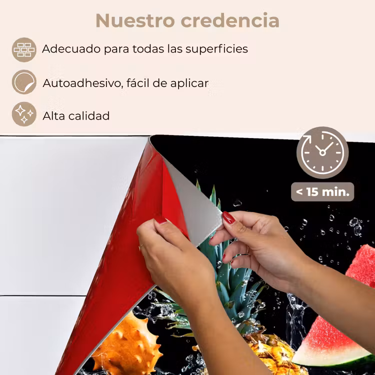 Salpicaderos de cocina - Splash - Fruta - Negro — 4