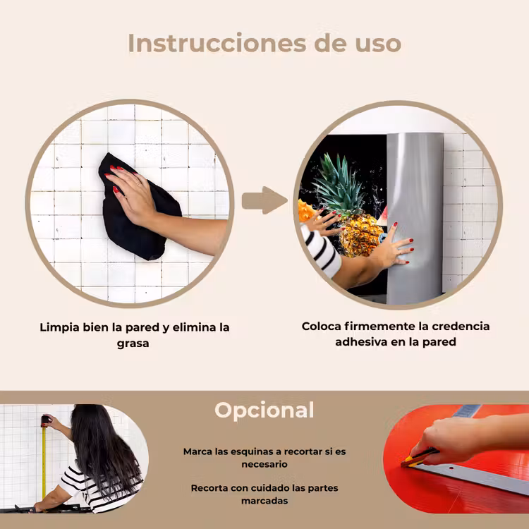 Salpicaderos de cocina - Splash - Fruta - Negro — 6