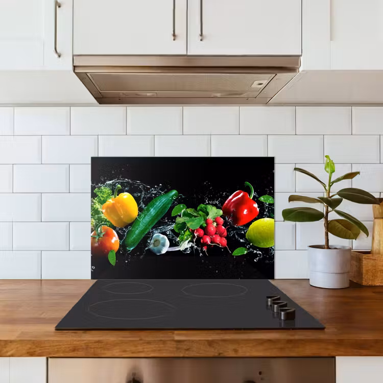 Salpicaderos de cocina - Vegetal - Salpicadura - Negro — 3