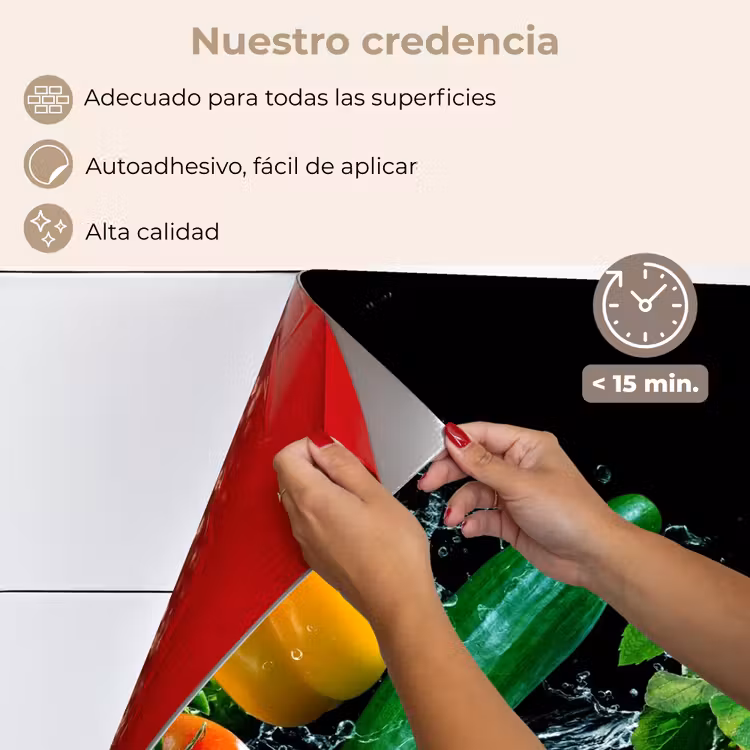 Salpicaderos de cocina - Vegetal - Salpicadura - Negro — 4
