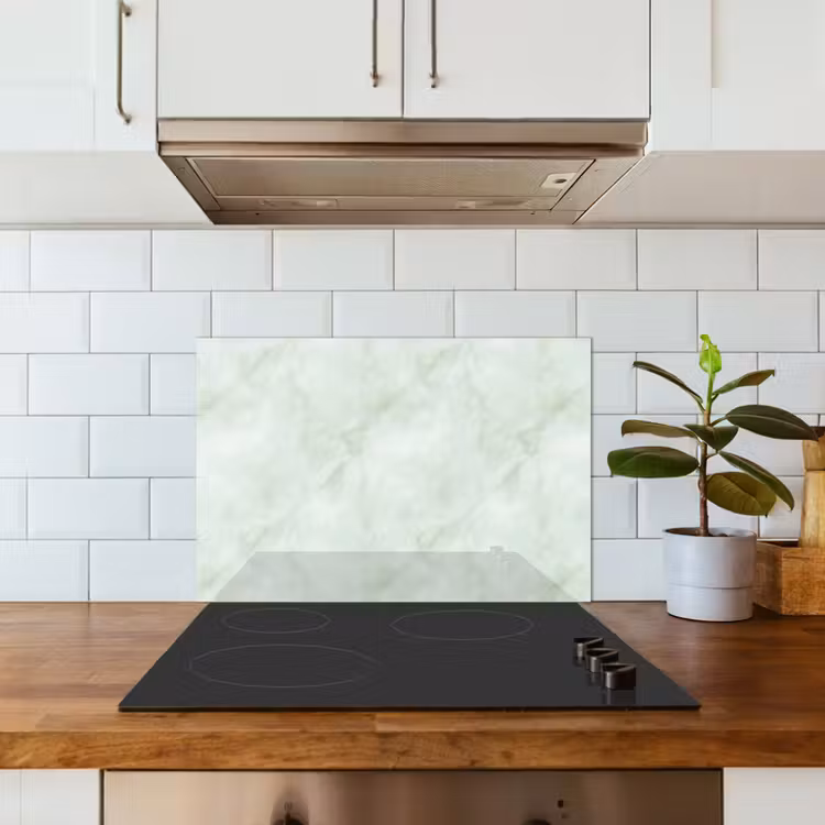 Salpicaderos de cocina - Verde - Mármol - Vetas fluidas — 3