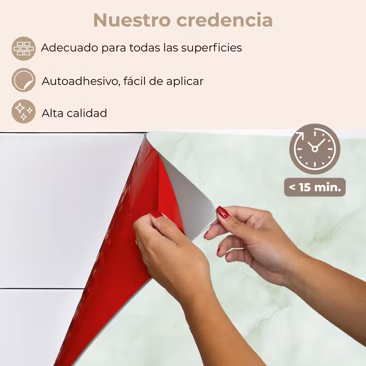 Salpicaderos de cocina - Verde - Mármol - Vetas fluidas — 4