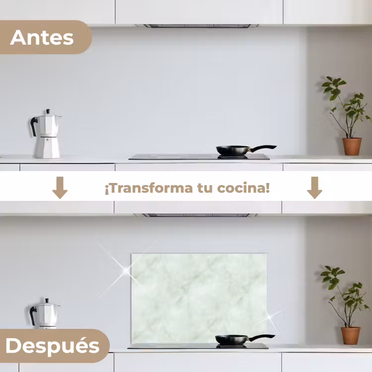 Salpicaderos de cocina - Verde - Mármol - Vetas fluidas — 7
