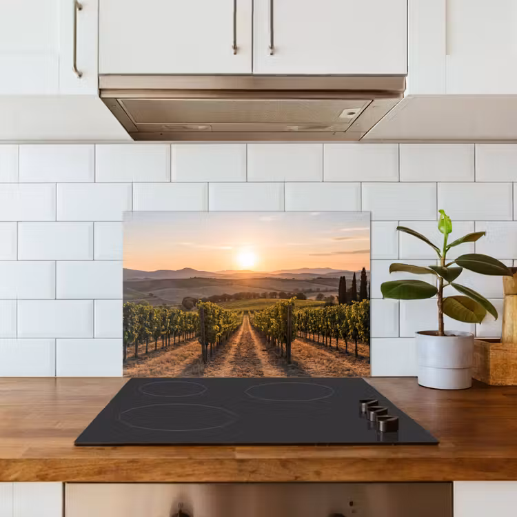 Salpicaderos de cocina - Viñedo - Puesta de sol - Paisaje — 3