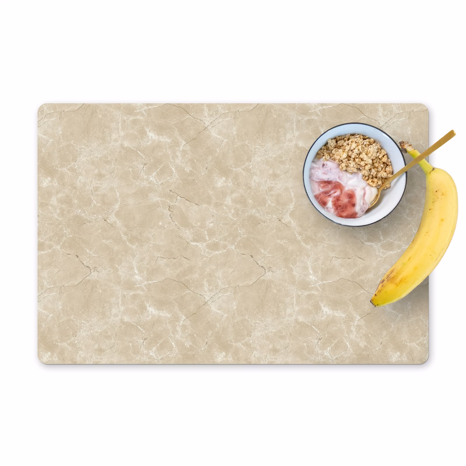 Salvamantel – 6 piezas - Beige claro - Mármol - Vetas de difusión — 1