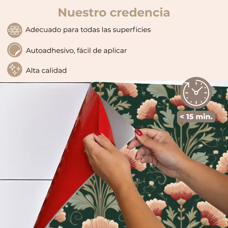 Salpicaderos de cocina - Patrón - Botánico - Colorido — 4