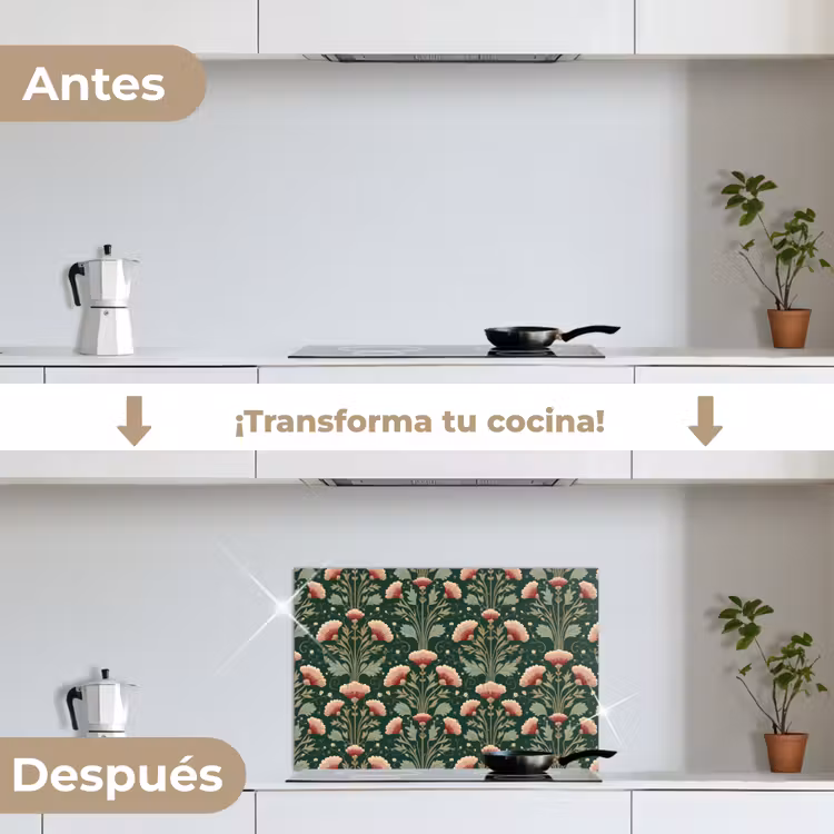 Salpicaderos de cocina - Patrón - Botánico - Colorido — 7