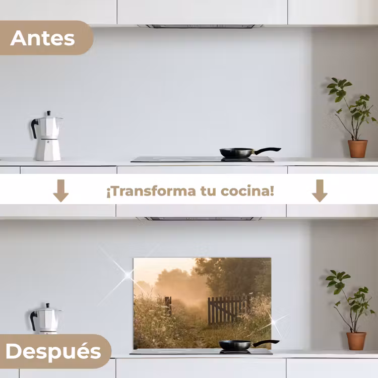 Salpicaderos de cocina - Valla - Naturaleza - Niebla - Campo — 7