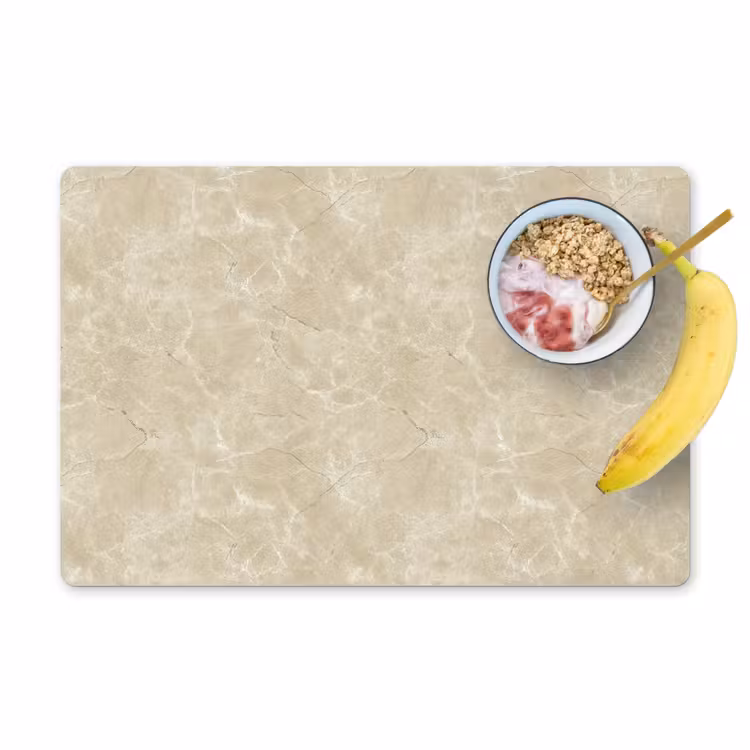 Salvamantel – 6 piezas - Beige claro - Mármol - Vetas de difusión — 1