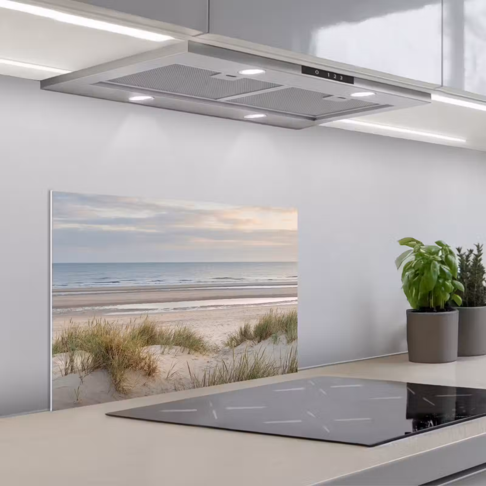 Salpicaderos de cocina - Playa de arena - Nublado - Dunas — 1