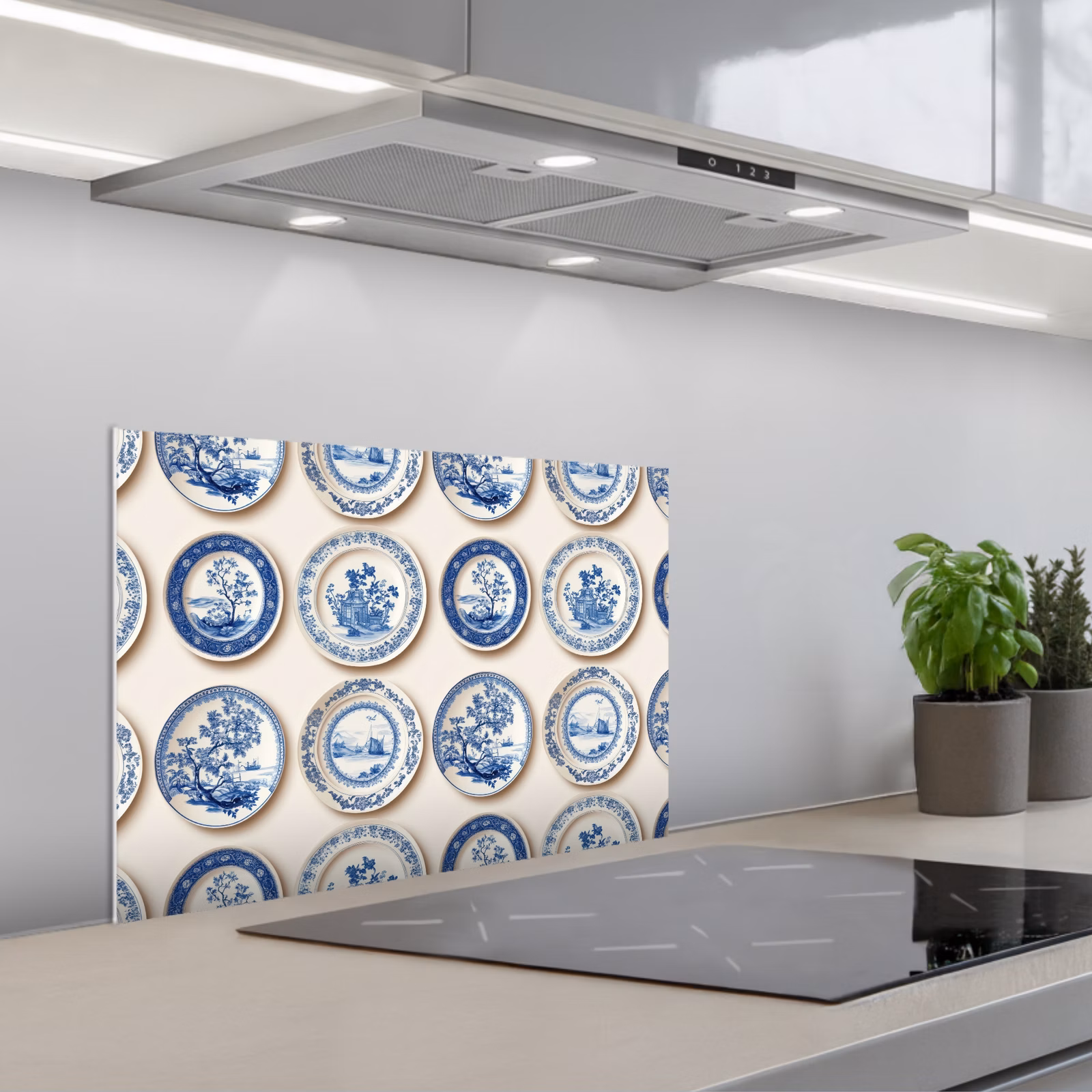 Salpicaderos de cocina - Señales - Árboles - Plantas - Azul — 1