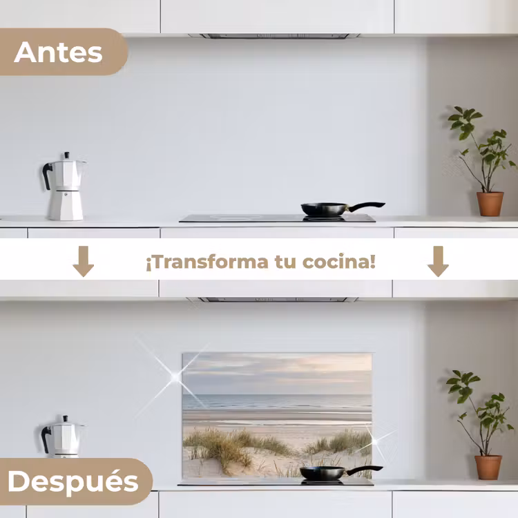 Salpicaderos de cocina - Playa de arena - Nublado - Dunas — 7