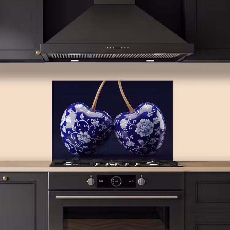 Salpicaderos de cocina - Porcelana - Cereza - Delft - Azul — 5