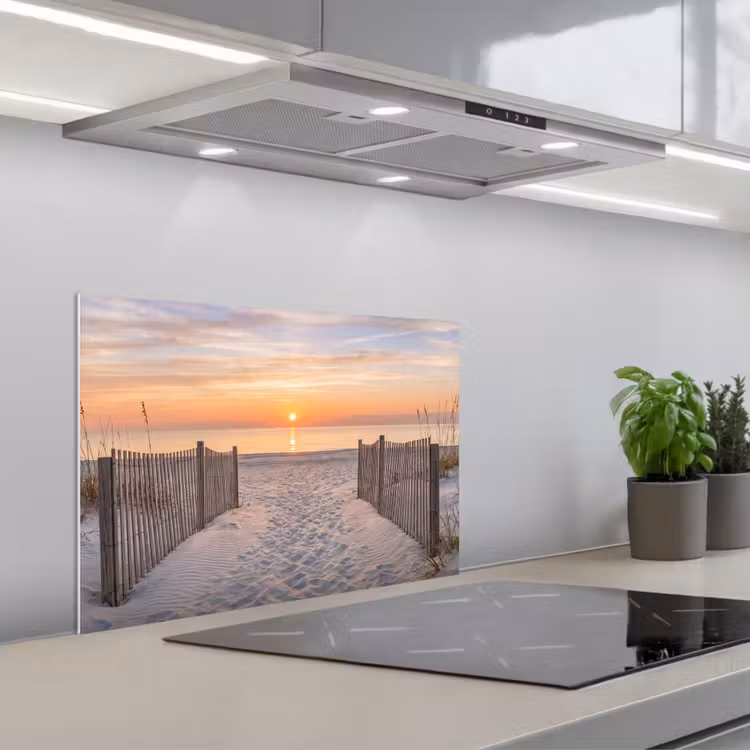 Salpicaderos de cocina - Puesta de sol - Playa - Arena — 1