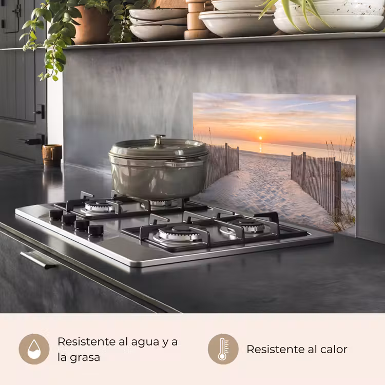 Salpicaderos de cocina - Puesta de sol - Playa - Arena — 2