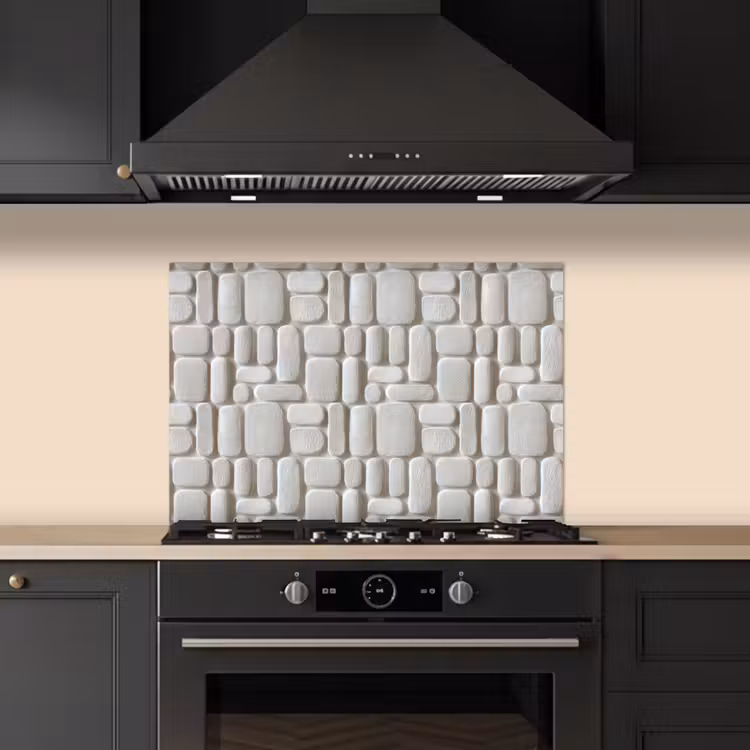 Salpicaderos de cocina - Relieve - Textura - Blanco — 5