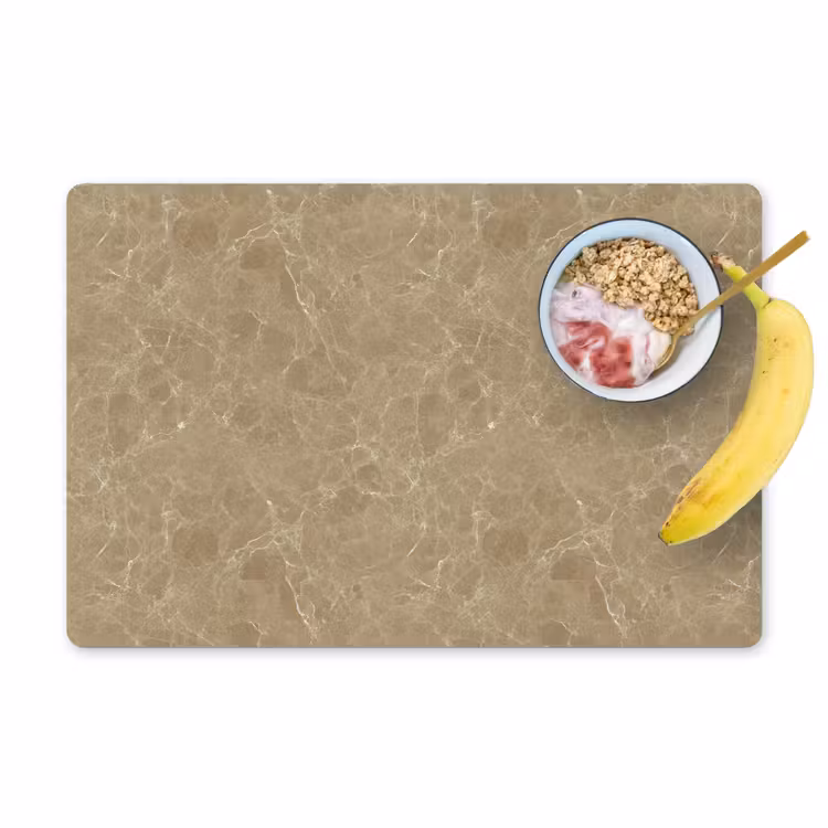 Salvamantel – 6 piezas - Beige - Mármol - Vetas blancas — 1
