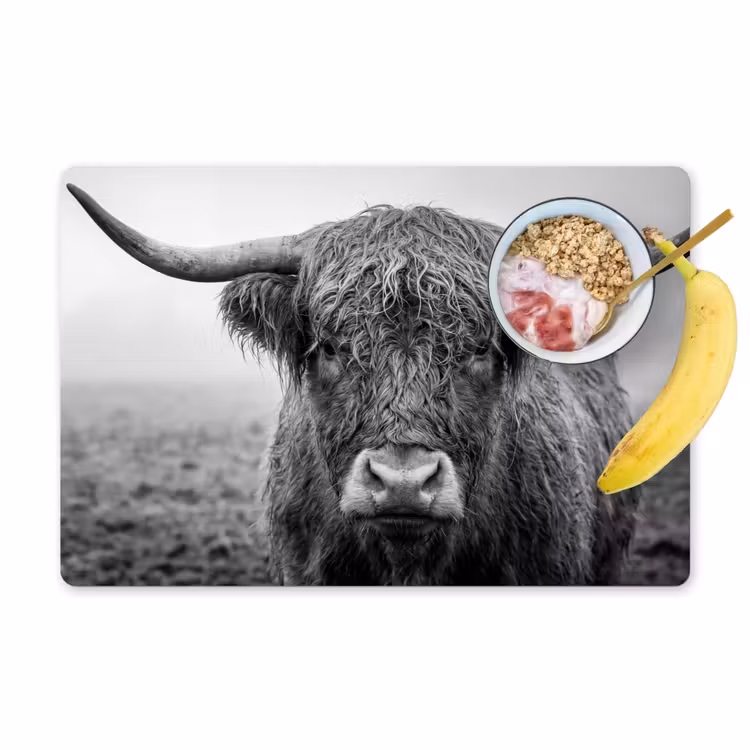 Salvamantel – 6 piezas - Highlander escocés - Negro - Blanco - Hierba — 1
