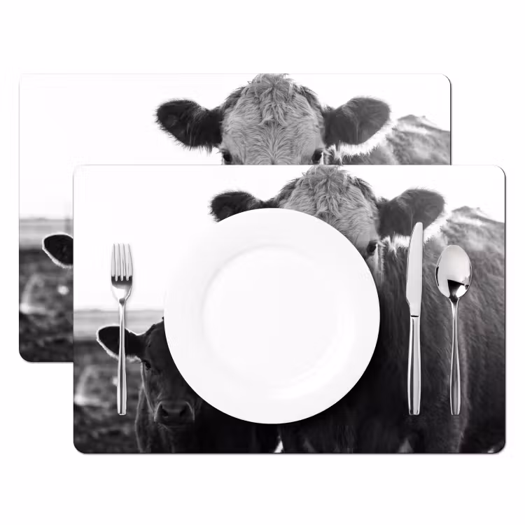Salvamantel – 6 piezas - Vacas - Blanco y negro — 2