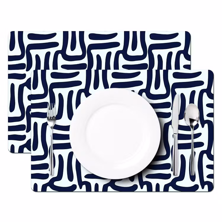 Salvamantel – 6 piezas - Abstracto - Moderno - Azul — 2