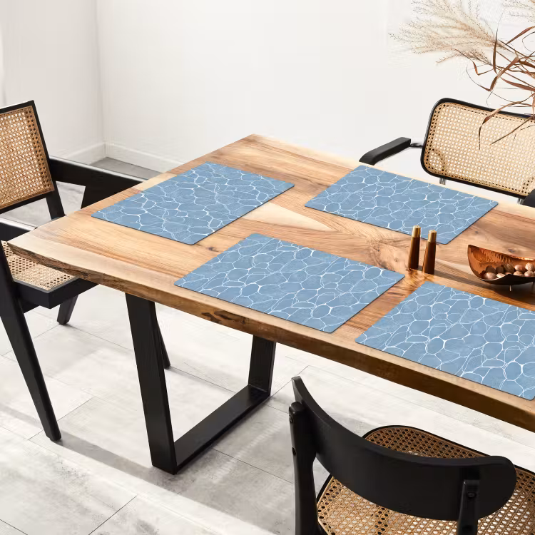 Salvamantel – 6 piezas - Ecológico - Estampado - Azul — 4