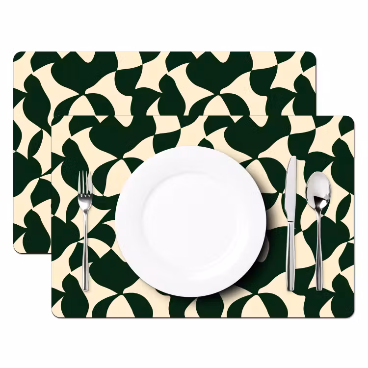 Salvamantel – 6 piezas - Verde - Superficies ecológicas - Crema — 2