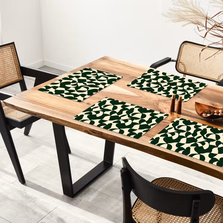 Salvamantel – 6 piezas - Verde - Superficies ecológicas - Crema — 4