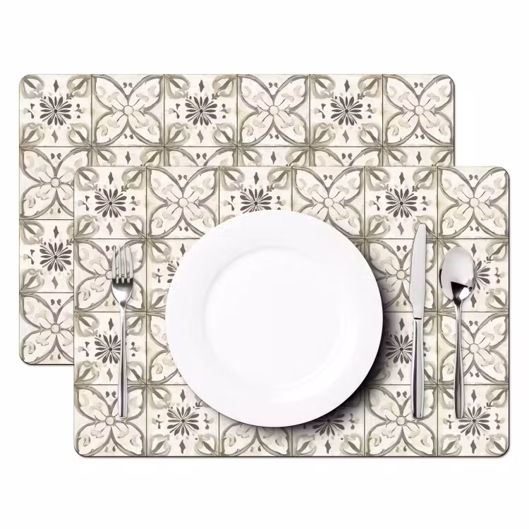 Salvamantel – 6 piezas - Antiguo - Azulejos - Beige — 2