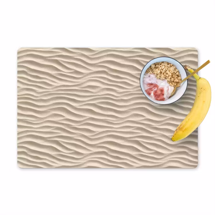 Salvamantel – 6 piezas - Arena - Olas - Beige — 1