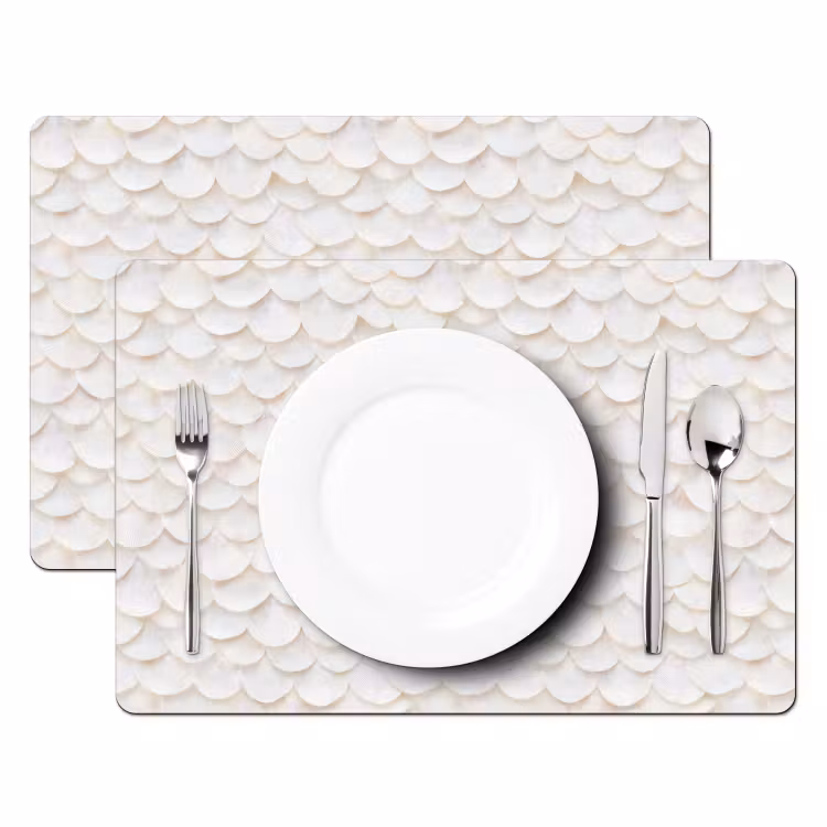 Salvamantel – 6 piezas - Balanza - Blanca - Elegante — 2