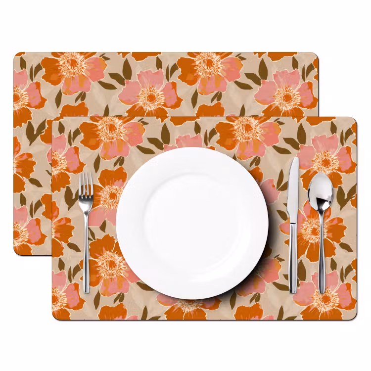 Salvamantel – 6 piezas - Flores - Motivo - Retro — 2