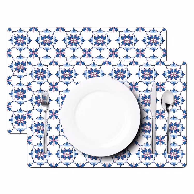 Salvamantel – 6 piezas - Moderno - Estampado - Azul - Rosa — 2