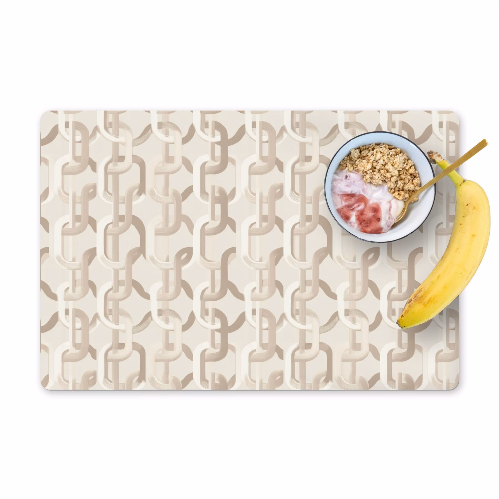 Salvamantel – 6 piezas - Motivo - Abstracto - Beige — 1