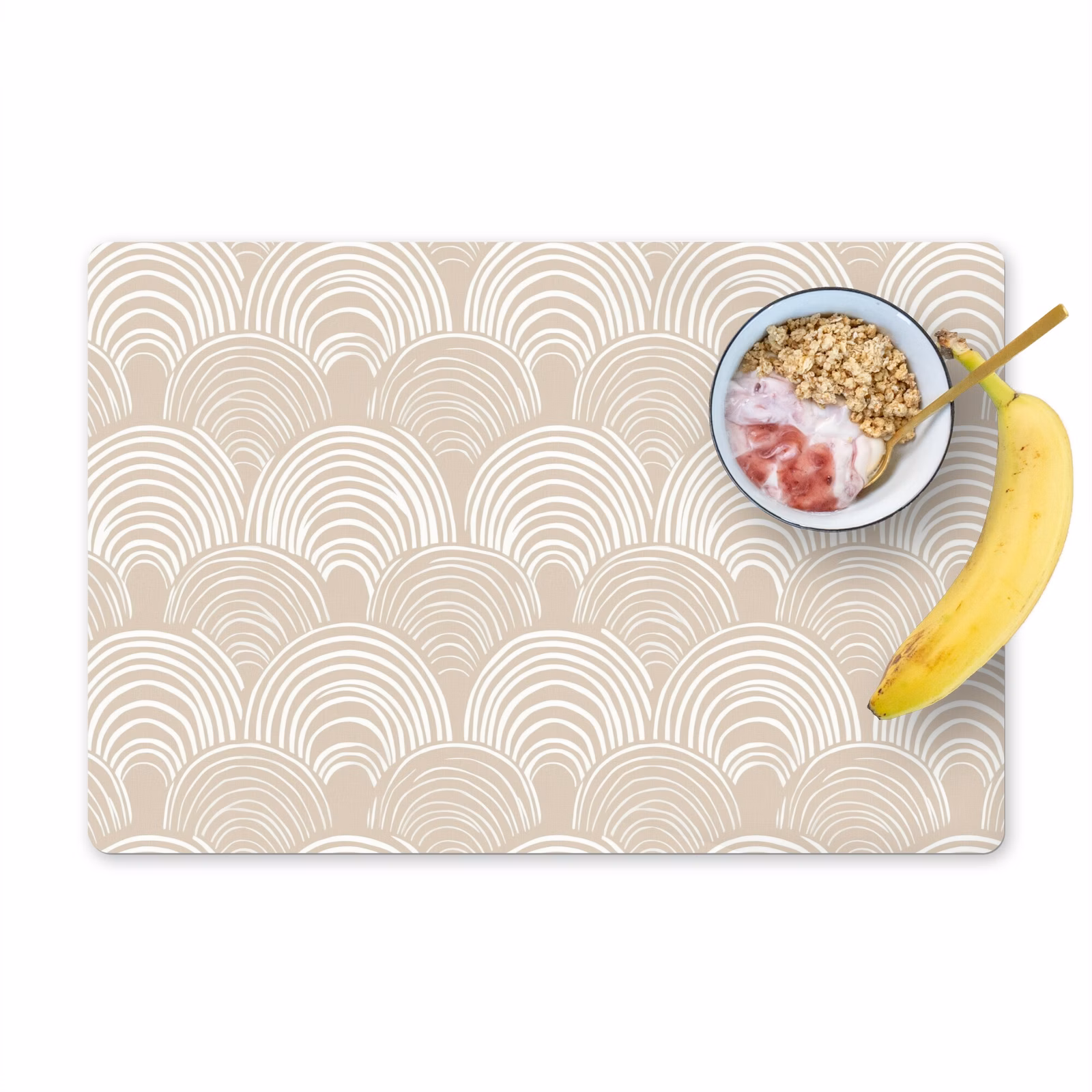 Salvamantel – 6 piezas - Ondas - Textura - Beige — 1
