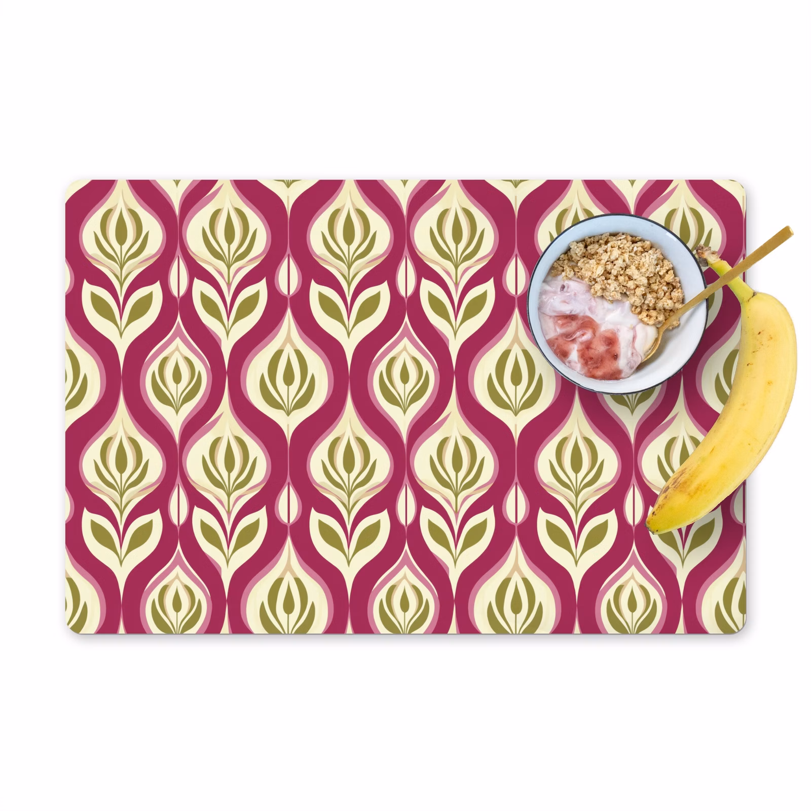 Salvamantel – 6 piezas - Retro - Floral - Morado — 1