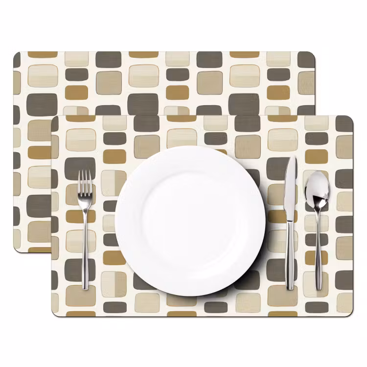 Salvamantel – 6 piezas - Bloques - Vintage - Gris — 2